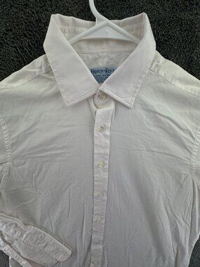 Hilditch & Key Button Up Shirt Men Long Sleeve Size 16 Pale Pink Twofold Cotton